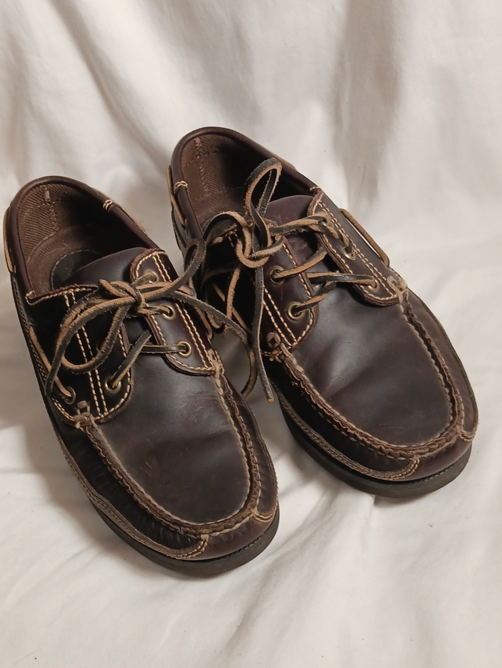 Cabela's Dark Brown Hand-sewn Leather Boat Shoes